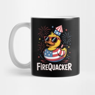 4th of July Duck Firequacker Patriotic Fourth of July Funny Mug